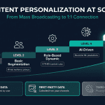 Content Personalization at Scale — 5-level maturity model infographic