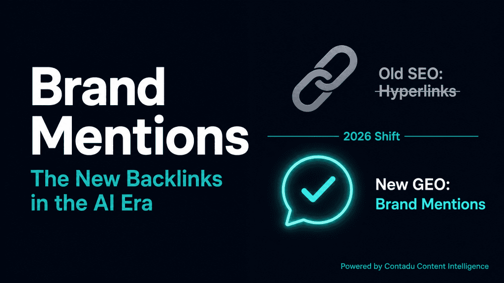 How AI engines like ChatGPT and Perplexity use unlinked brand mentions and co-occurrence signals instead of hyperlinks to determine entity salience and LLM visibility in 2026