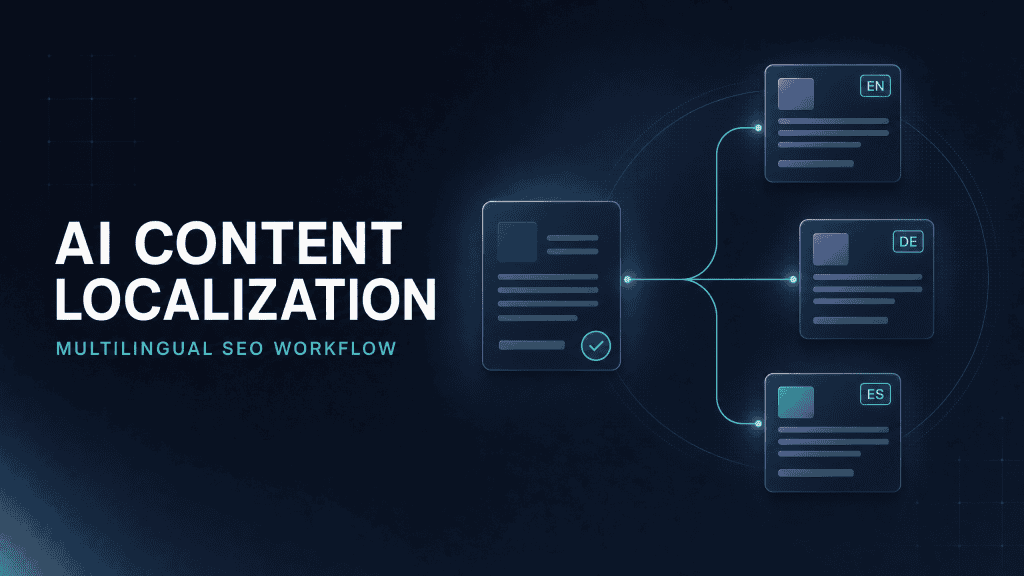 Content provenance for AI search showing a verified source document, author card, review date, and version history