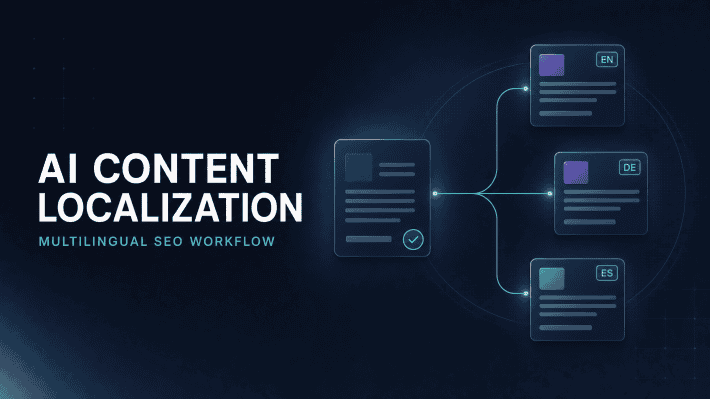 Content provenance for AI search showing a verified source document, author card, review date, and version history