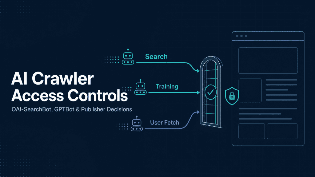AI crawler access controls for OAI-SearchBot, GPTBot, and user-initiated fetches