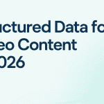 Structured Data for Video Content in 2026 title on a light mint Contadu background with a subtle teal play icon
